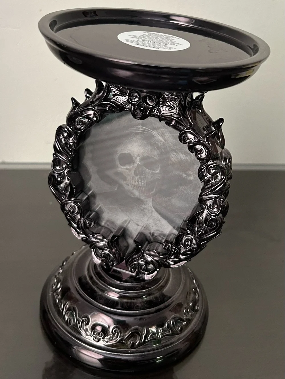 Bath & Body Works Halloween Holographic Portrait 3-Wick Pedestal Candle Holder
